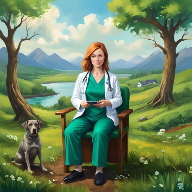 Irish-inspired medical scene representing the importance of regular thyroid check-ups for hypothyroidism management.