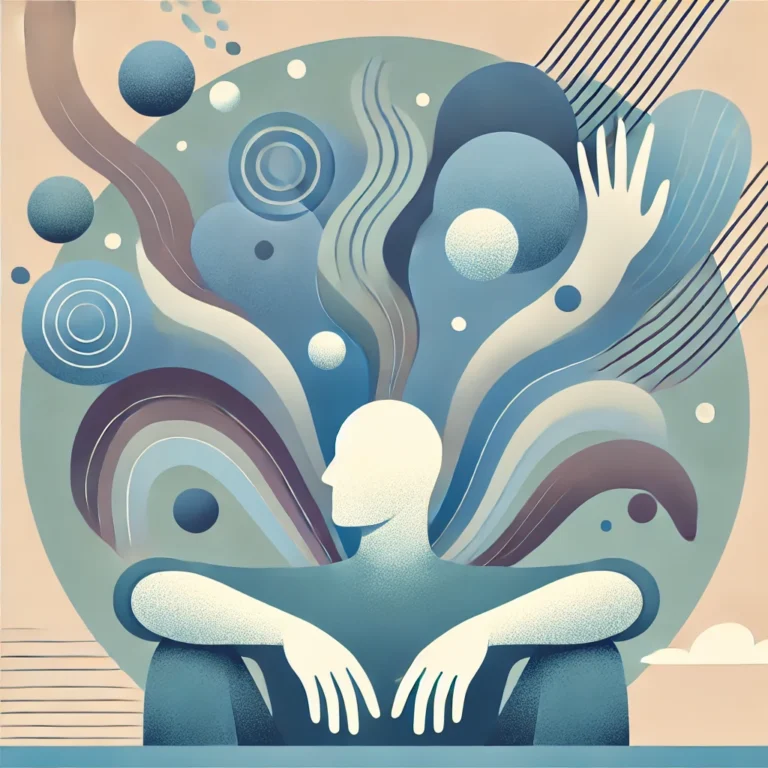 Calming conceptual image illustrating the connection between mental well-being, stress management, and men’s health for erectile dysfunction support.